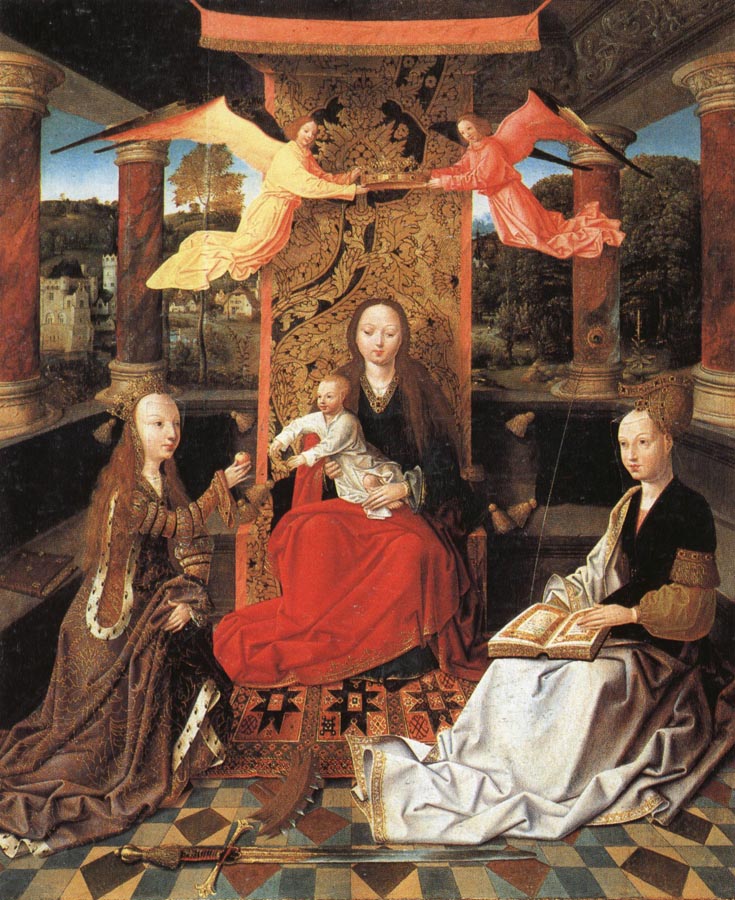 Madonna and Child  Enthroned with SS.Catherine and Barbara